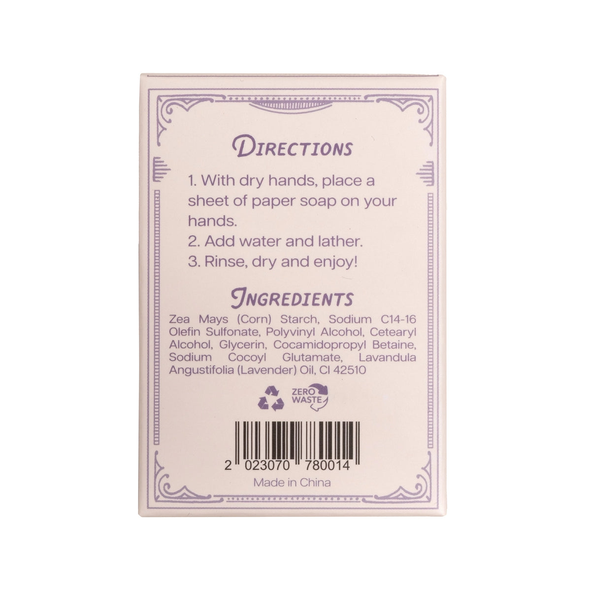 Paper Soap – Lavender Scent