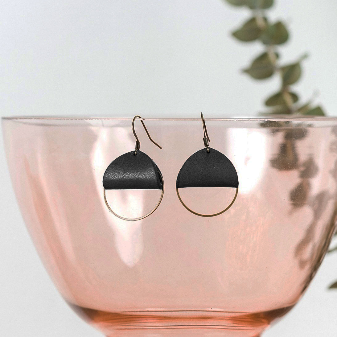 Maebel Folded Leather Hoops