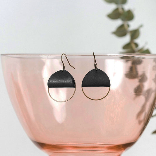 Maebel Folded Leather Hoops