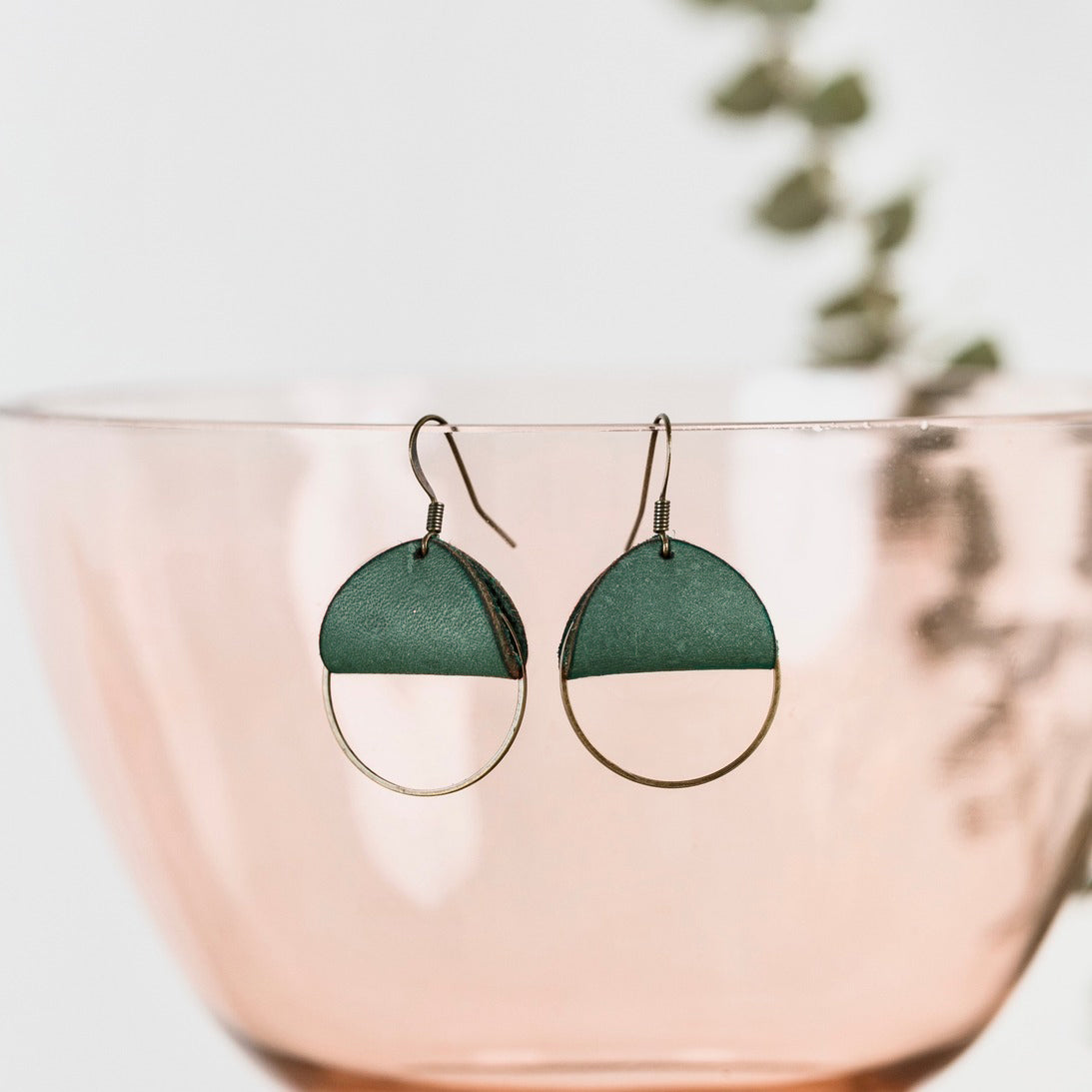 Maebel Folded Leather Hoops