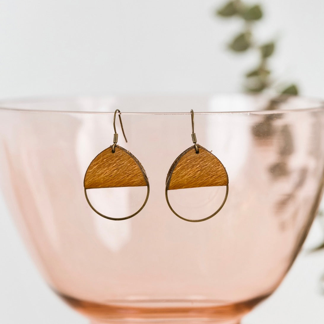 Maebel Folded Leather Hoops