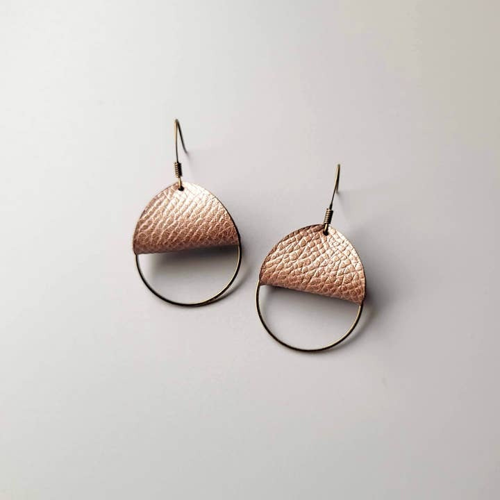 Maebel Folded Leather Hoops