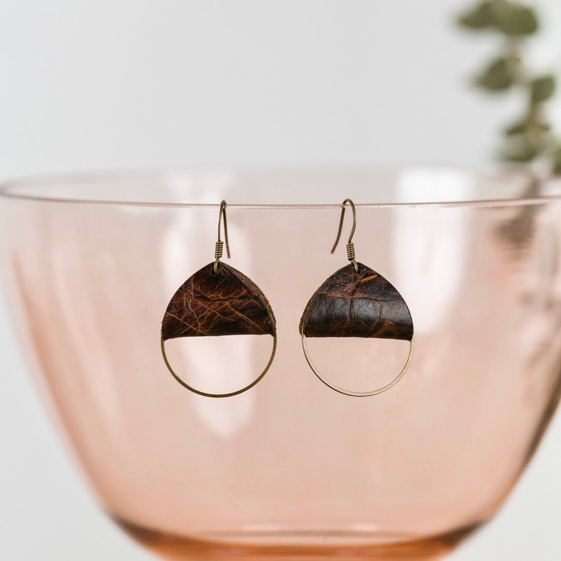 Maebel Folded Leather Hoops