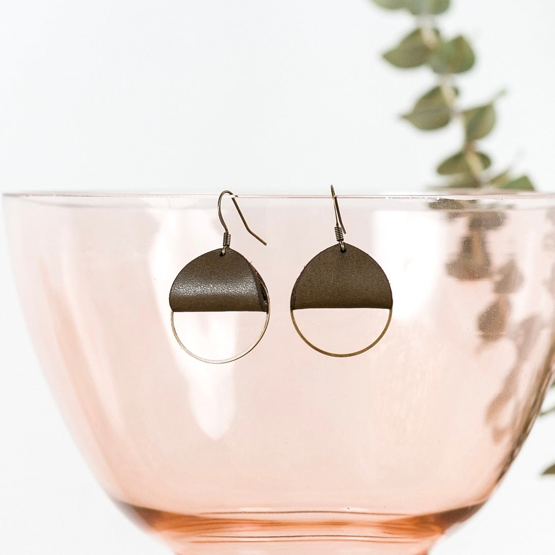 Maebel Folded Leather Hoops