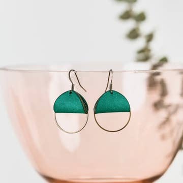Maebel Folded Leather Hoops